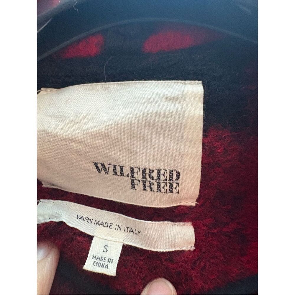 Aritzia Wilfred Free Red Black Plaid Wool Blend Jacket Coat - Picture 6 of 12